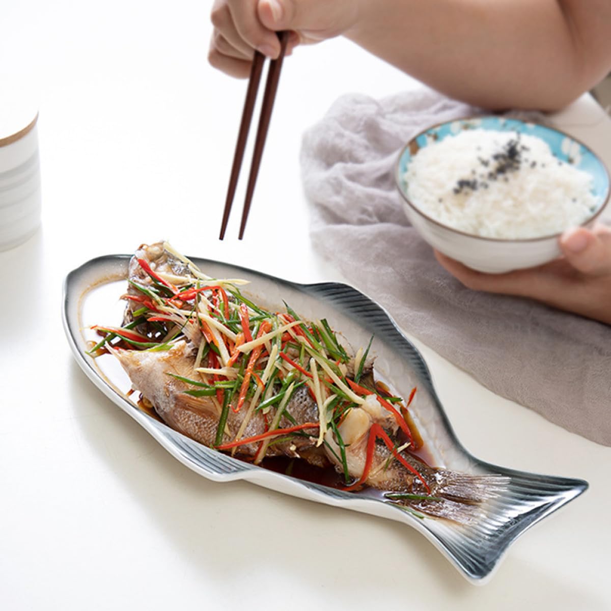 Plato De Pescado Creativo De Para Servir Casa o Restaurante Bandeja Para Sushi y Aperitivos Para Cena Familiar