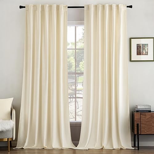 MIULEE Cortinas de terciopelo de 84 pulgadas de largo, 2 paneles de cortinas de lujo para oscurecer la habitación, para dormitorio, sala de estar,