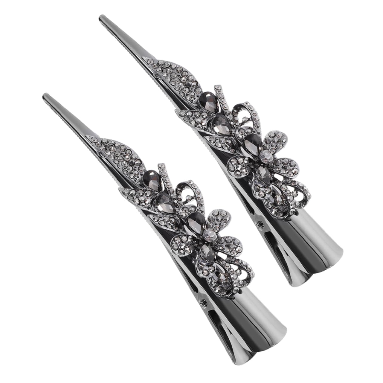 Didiseaon 6 Piezas clip de cuerno de cristal Barrette moda mujer Horquilla cristal fiesta pinzas de cabello pasador de pelo de diamantes de imitación pinzas para el pelo de cocodrilo Flash