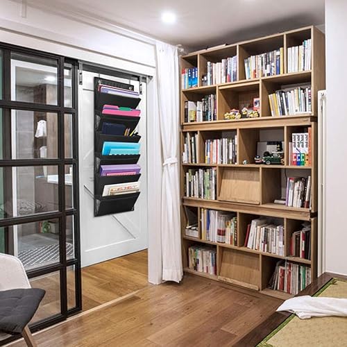 Miniatura 2 de Eamay Organizador de archivos colgantes para montaje en pared, tabla de bolsillo de almacenamiento para colocar sobre la puerta, suministros de