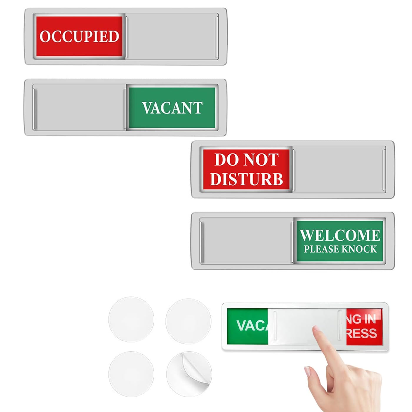 Privacy Sign GWAWG Sliding Door Sign, Vacant/Occupied Sliding Door Sign, Do Not Disturb Sign Welcome Please Knock Sign