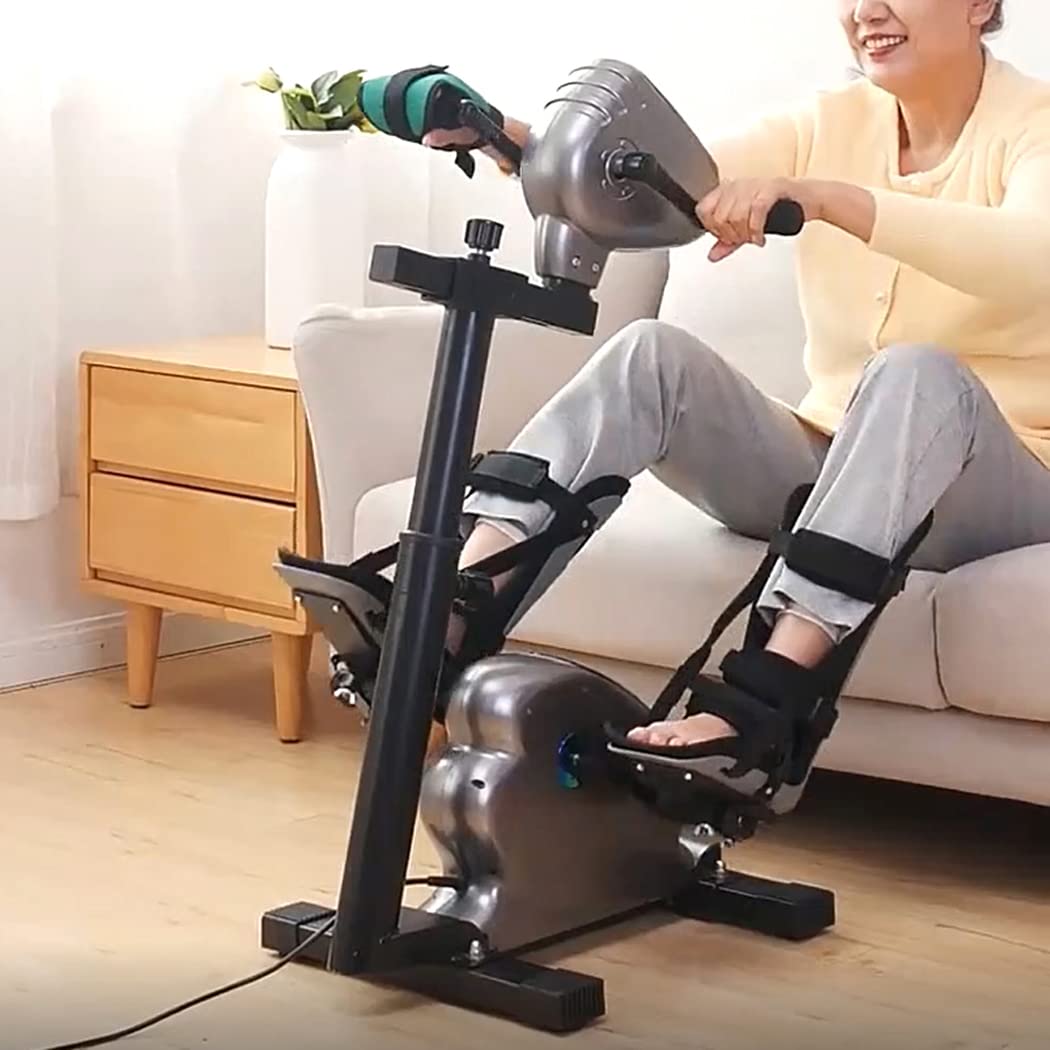 Elektryczny Rower Treningowy, Wytrzymały, Domowy, Zmotoryzowany Rower Treningowy Do Ćwiczeń Nóg I Ramion Osób Starszych, Rower Stacjonarny Do Ćwiczeń Nóg Z Uchwytem Ochronnym