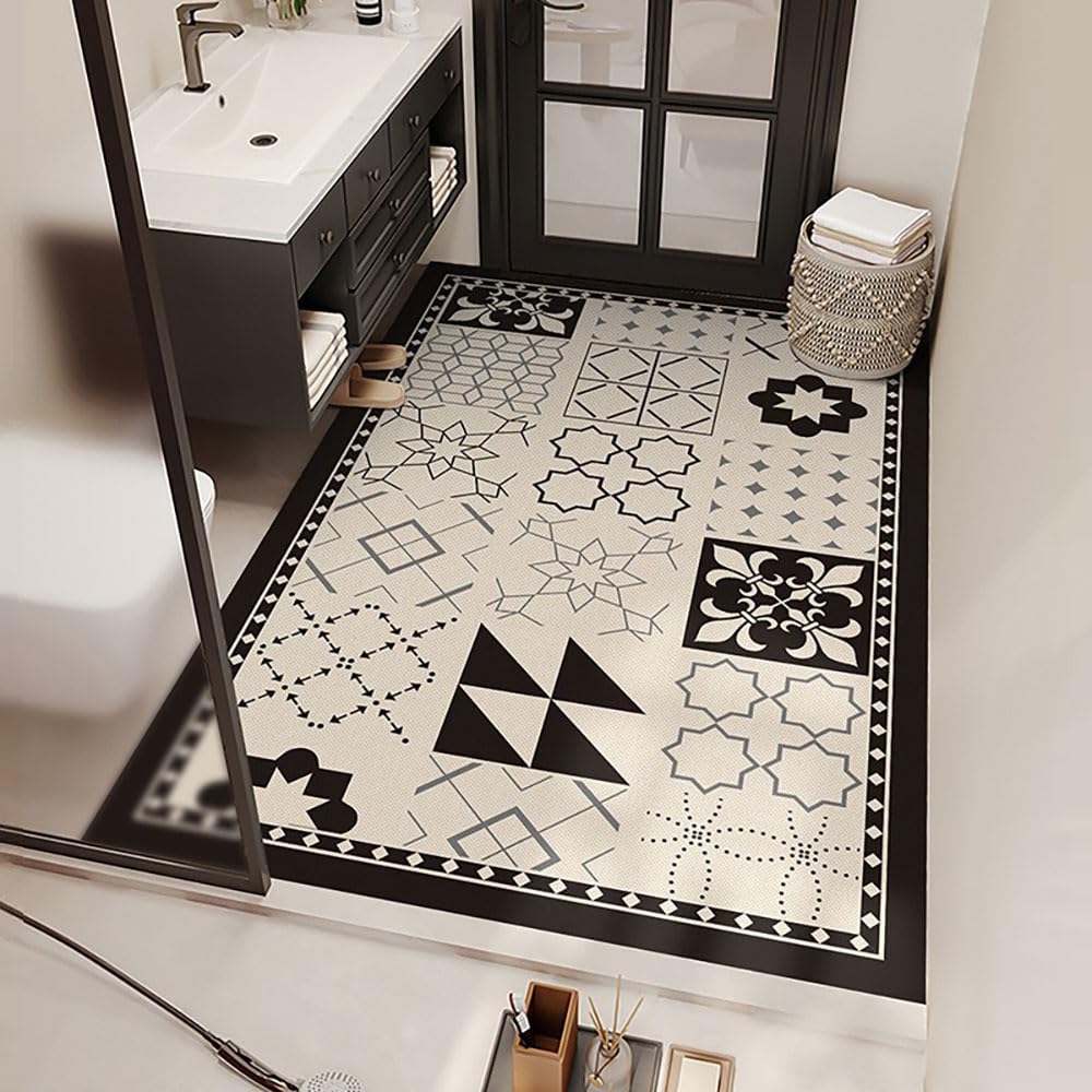Lukery Absorbent Bath Mats, Extra Large Diatom Mud Bathroom Shower Floor Mat, Bathroom Rug Tub Floor, Quick-Drying Rug for Bedroom Kitchen Toilet Door (Triangle,40x60cm)