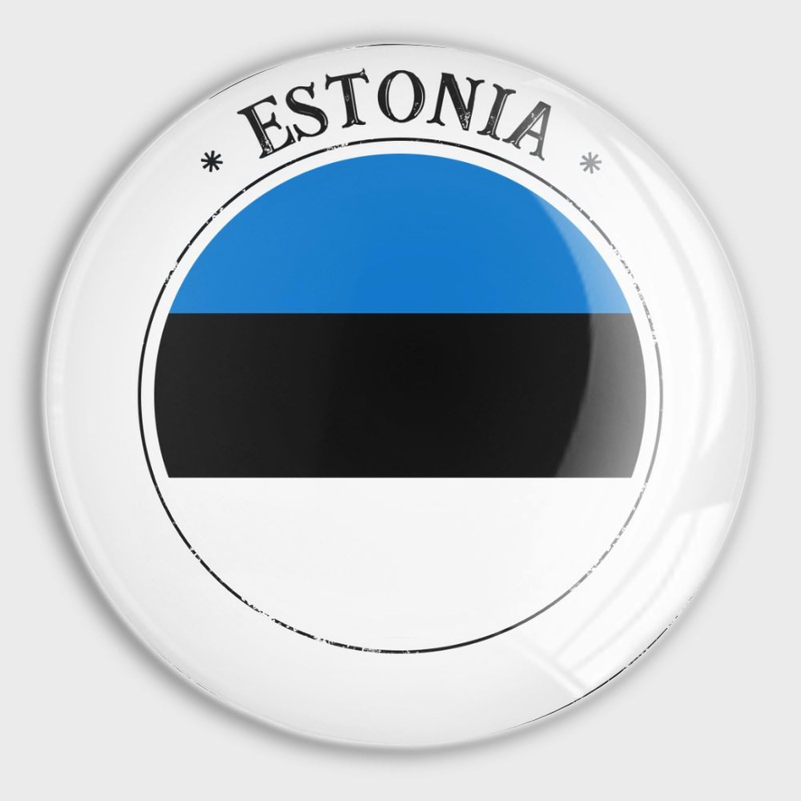 Magnets frigo drapeau Estonie en verre pour organiser le bureau et la cuisine