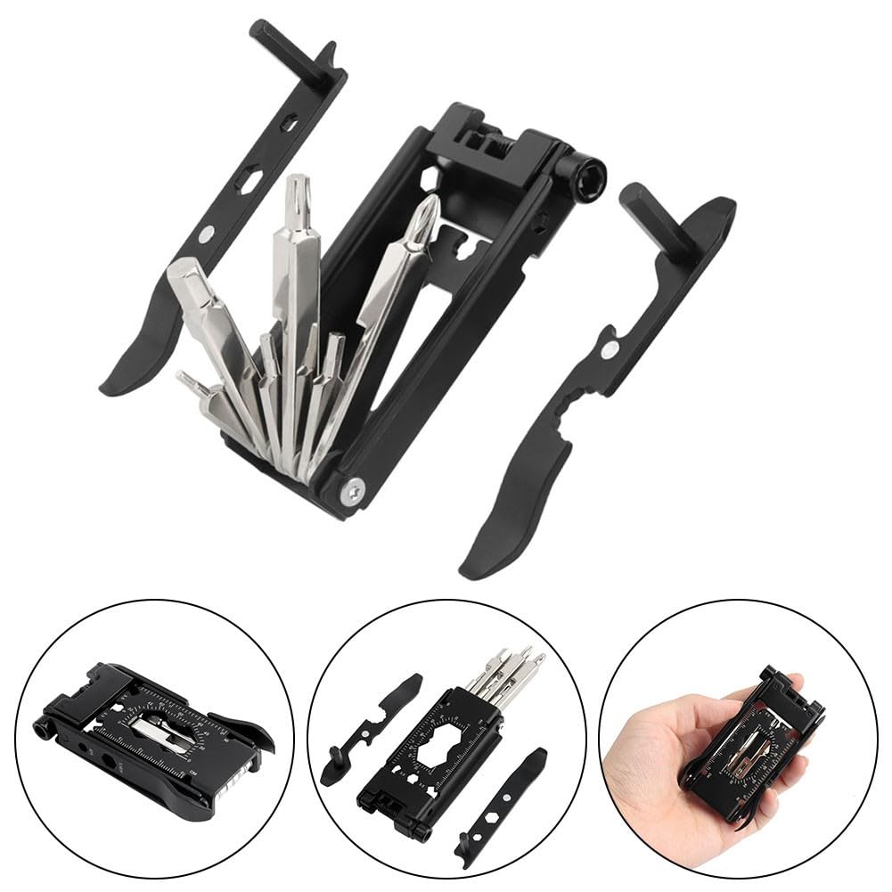 1 kit di attrezzi multifunzione per bicicletta, portatile, staccabile, 23 in 1, accessori per bicicletta