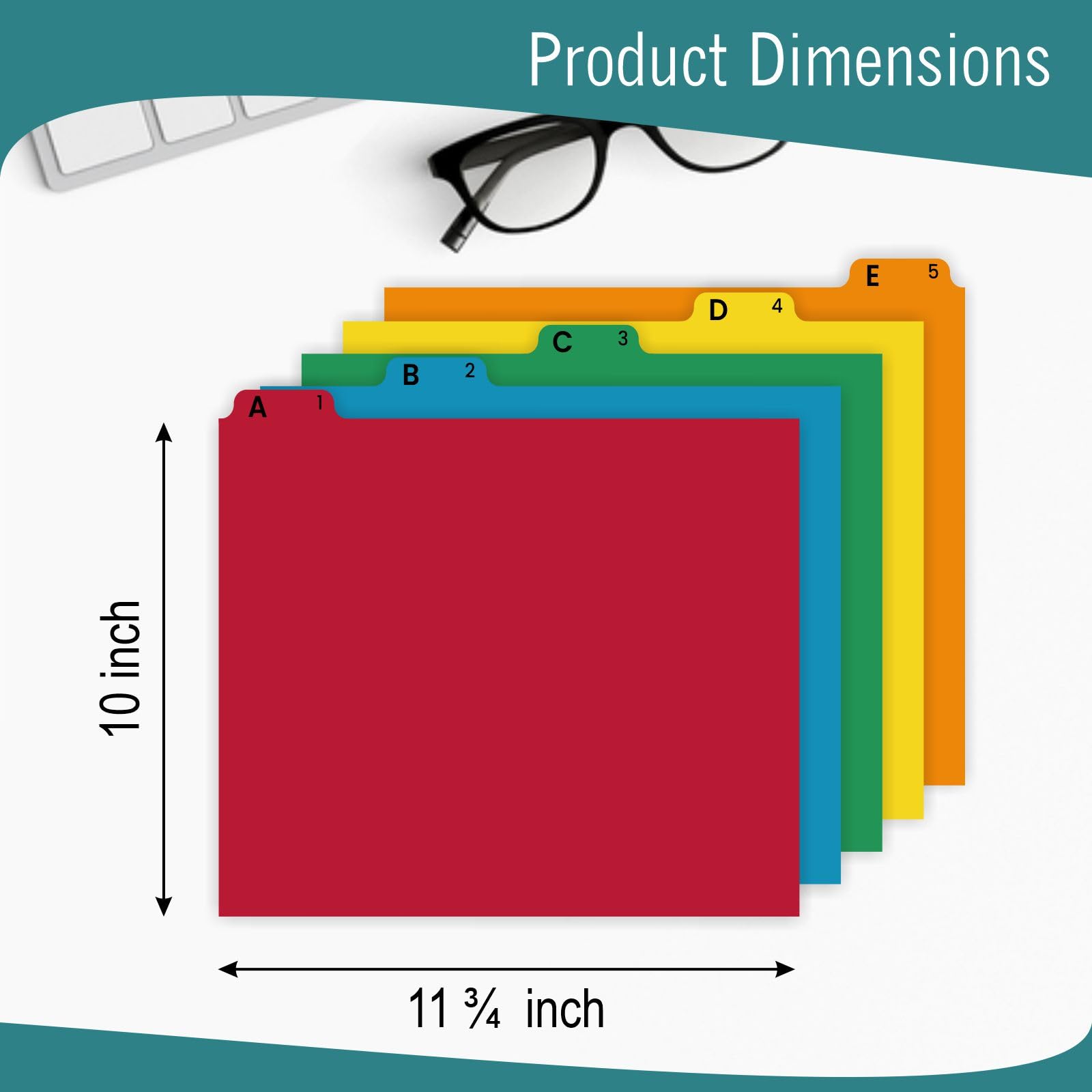 EXTRIC Alphabetical File Organizer, 25 Alphabet Dividers with Tabs