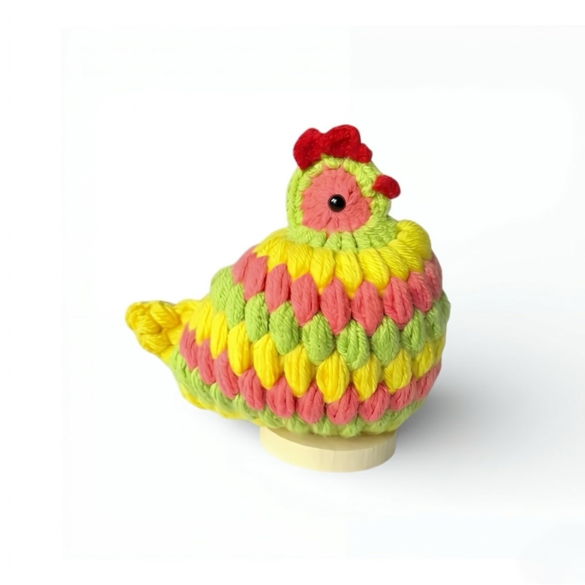 Mior Care Handmade Positive Chicken Crochet Doll, You're One Cluckin' Awesome Friend Emotional Support Gift, Funny Thinking of You Gifts for Women, Coworker, Cute Desk Decor, Knitted Hen Plushie