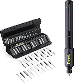 Fanttik K2 Nano Power Drill, Mini Precision Drill, Hand Drill, 20 Drill Bits, 800mAh Rechargeable, Tool Kit for DIY Projects, Shells, Plastic, Jewelry, PCB, Aluminum Plate