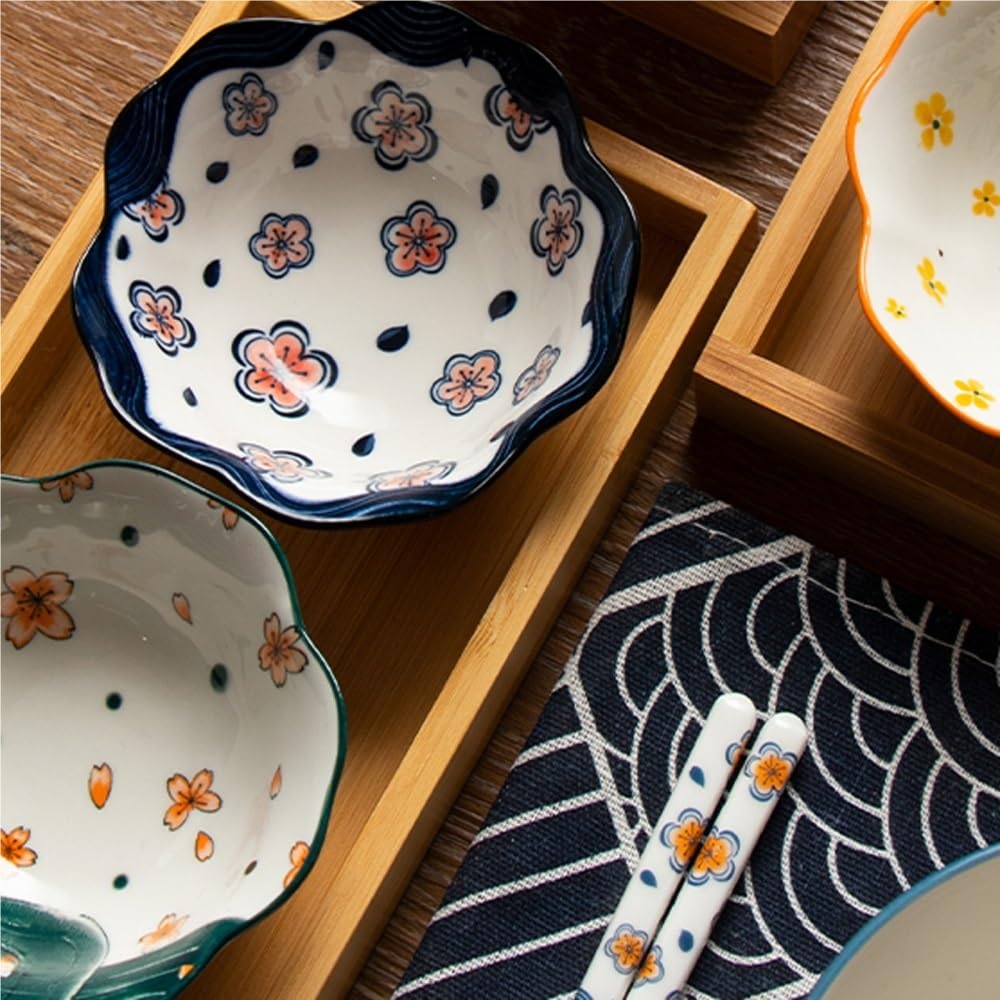 Zestaw ceramicznych misek do maczania, mała miska do sosów, naczyń, przekąsek, deserów, przypraw, przystawek, octu, keczupu