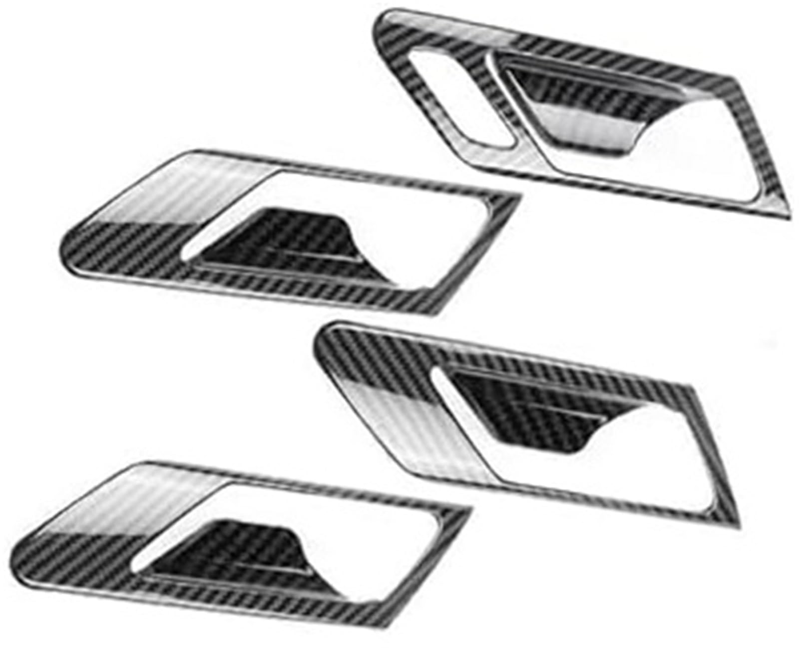 Pizgear Black Rhd Car Door Bezel Trim Decoration Cover Trim, For Vw, For Golf 6 Mk6 2008-2013 Lhd/Rhd Car Interior Door Handle Pull Bowl Frame(Black Rhd)