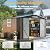 OneBlis 10x10FT Outdoor Storage Shed, Tool Shed with Sloping Roof and Lockable Door, Galvanized Metal Shed for Backyard Garden Patio Lawn, Brown