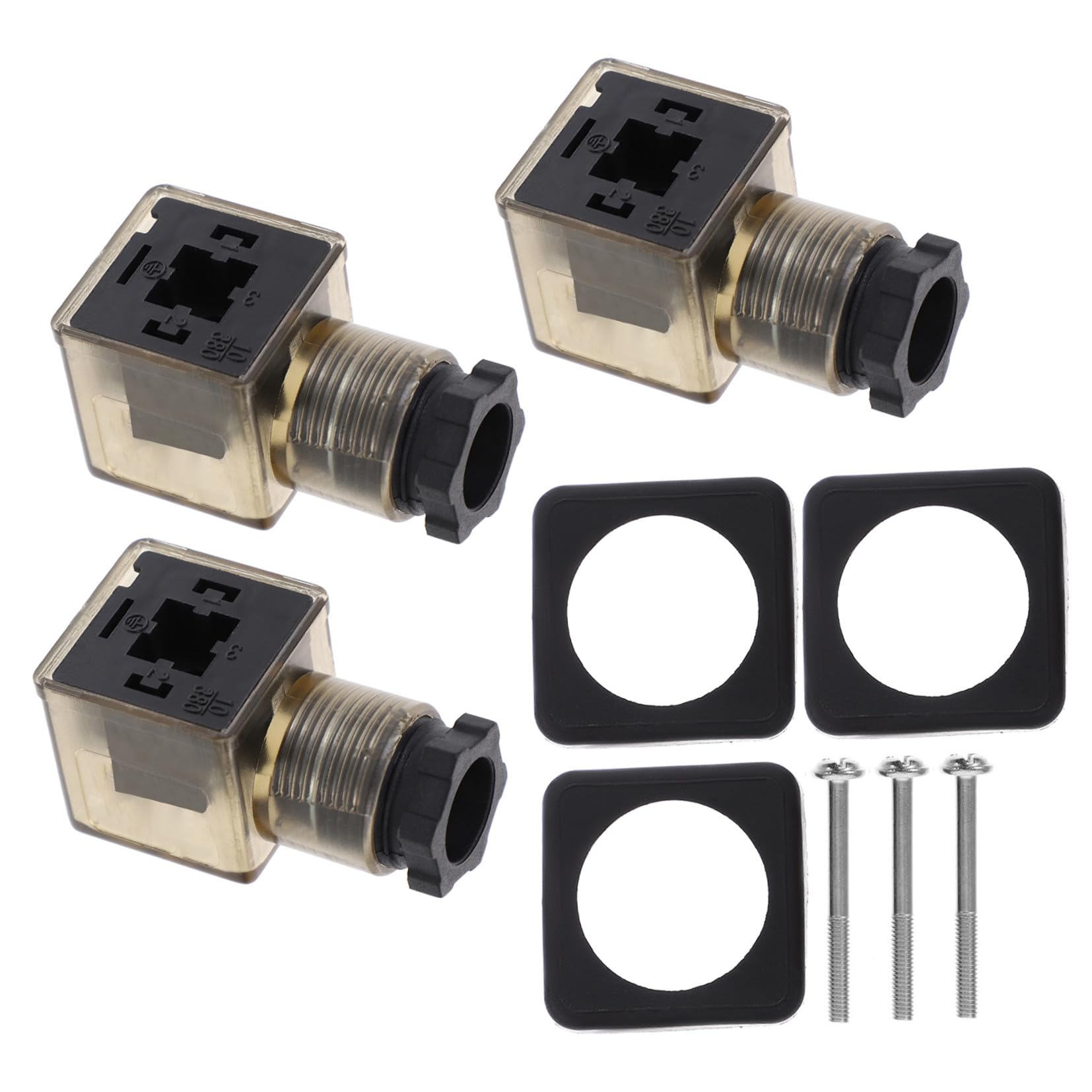 Conector de válvula solenoide Alipis adaptable para automatización y conexiones eléctricas de PP