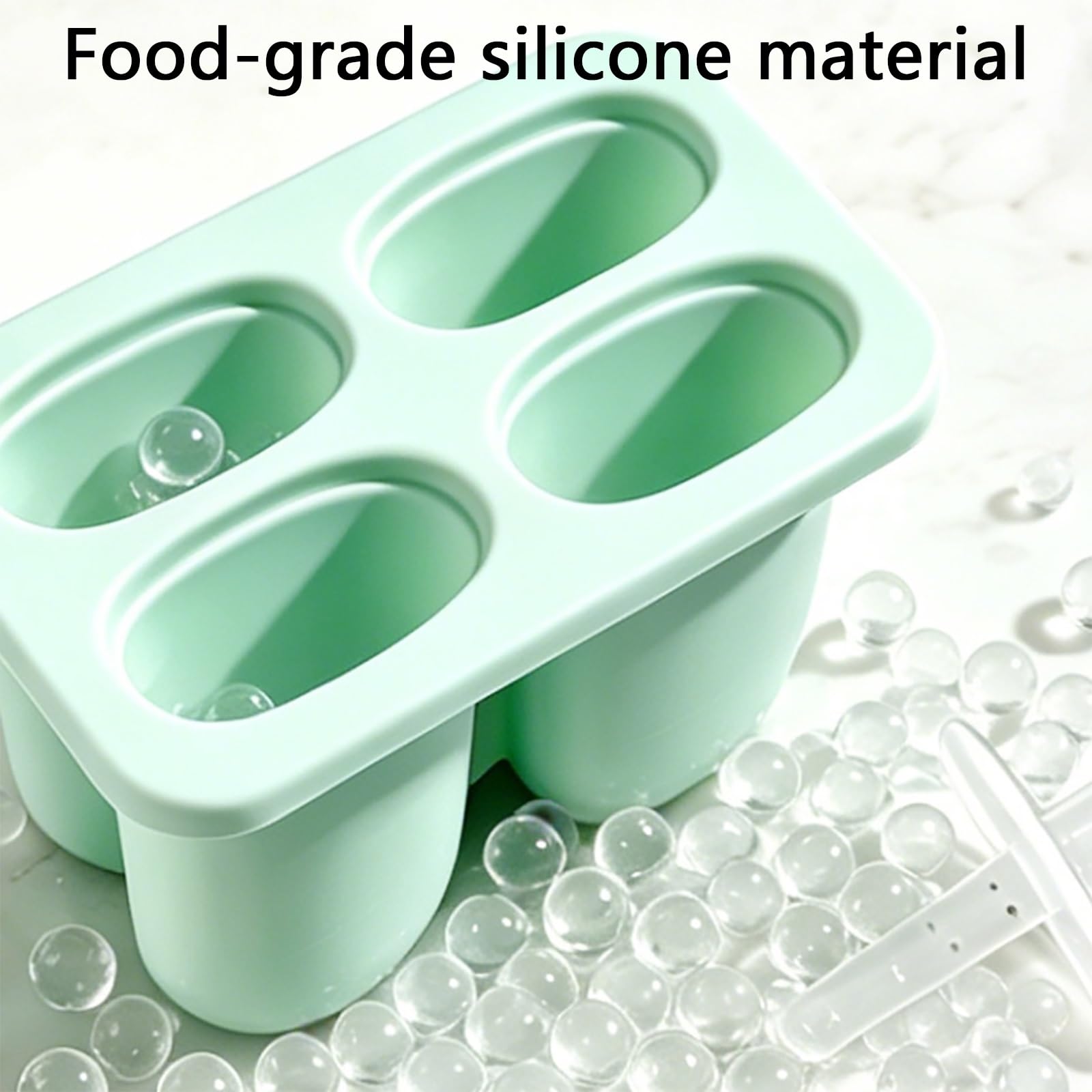 3 Piezas, Moldes Helados Silicona, Moldes para Helados | Fáciles de Usar y Reutilizables, Fáciles de Desmoldar, Aptos para Toda La Familia(Blue)