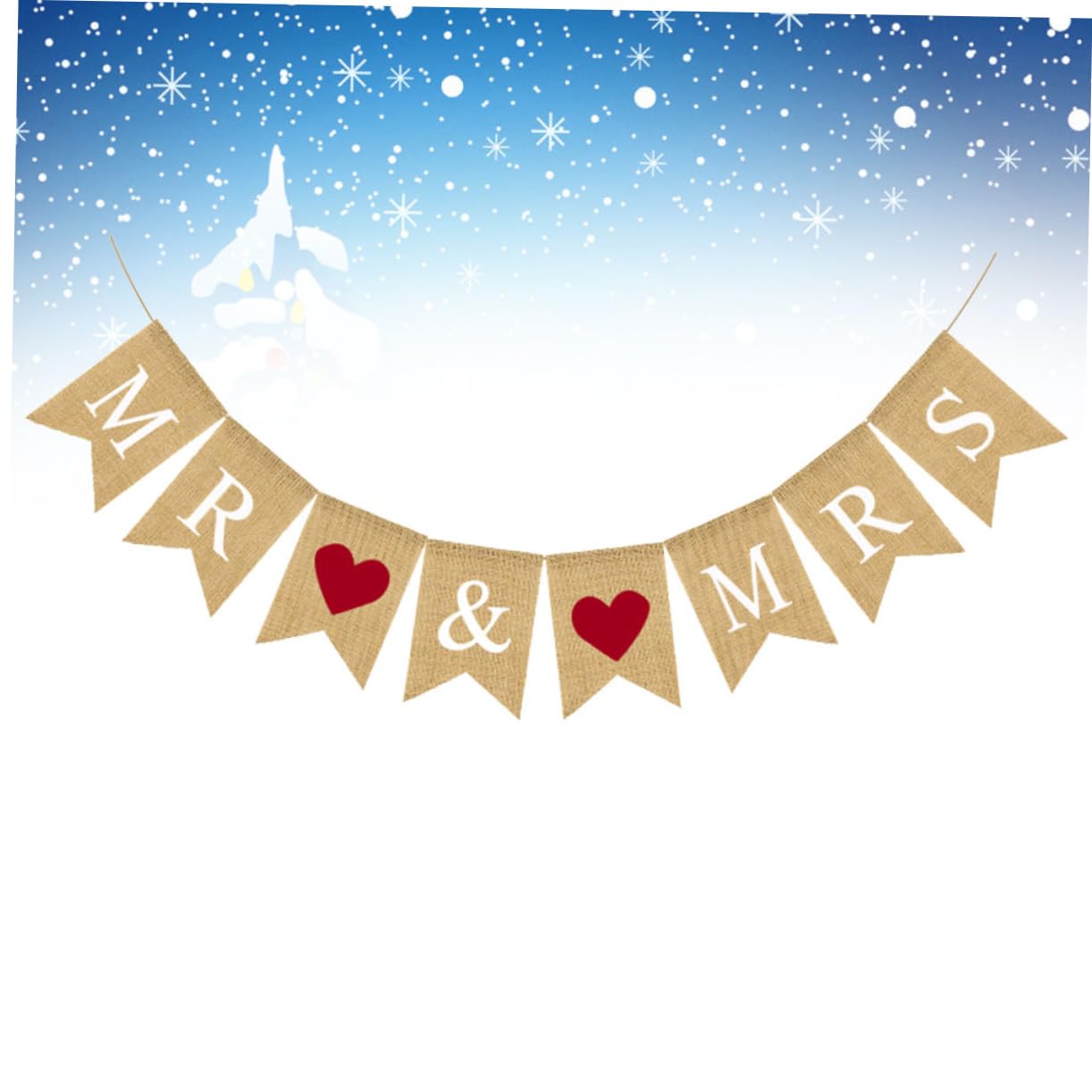 Abaodam 3 Stücke Hochzeit Party Requisiten Schwalbenschwanz Banner Sackleinen Und Liebe Herz Design Für Hochzeit Veranstaltungen