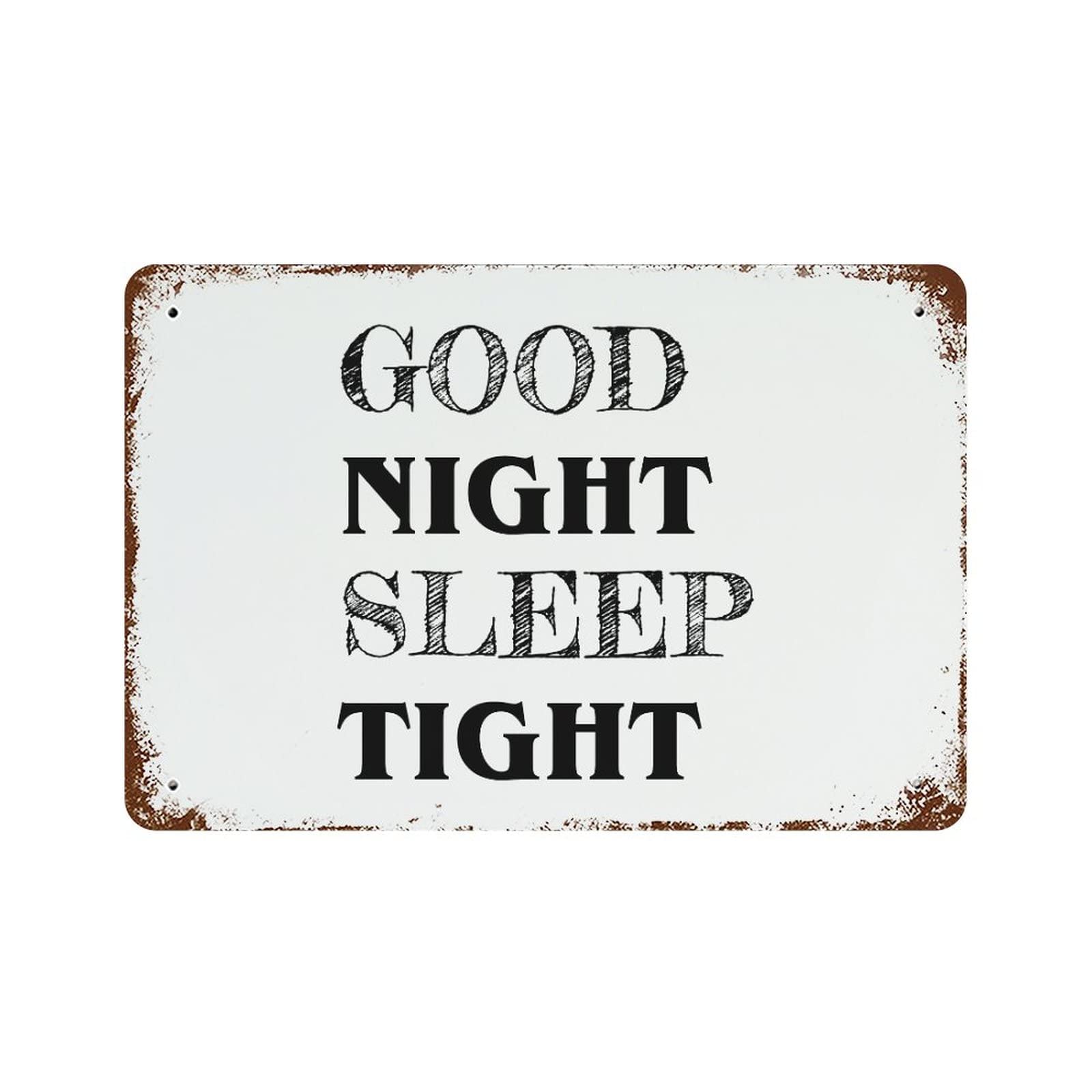 Panneau en métal Good Night de 30,5 x 45,7 cm plaque decorative murale