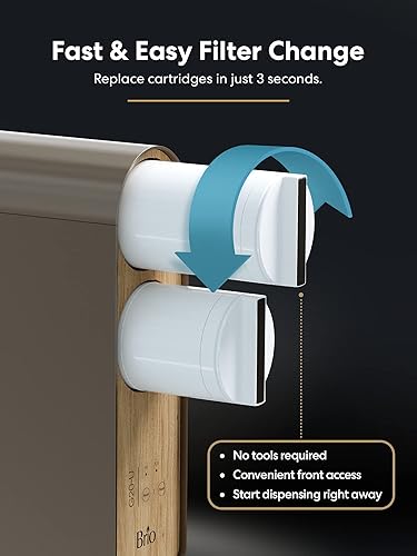 Miniatura 8 de Brio Sistema de filtración de agua de ósmosis inversa G20-U grifo de pantalla inteligente 700 GPD 21 puro a residuos reducción de TDS filtros