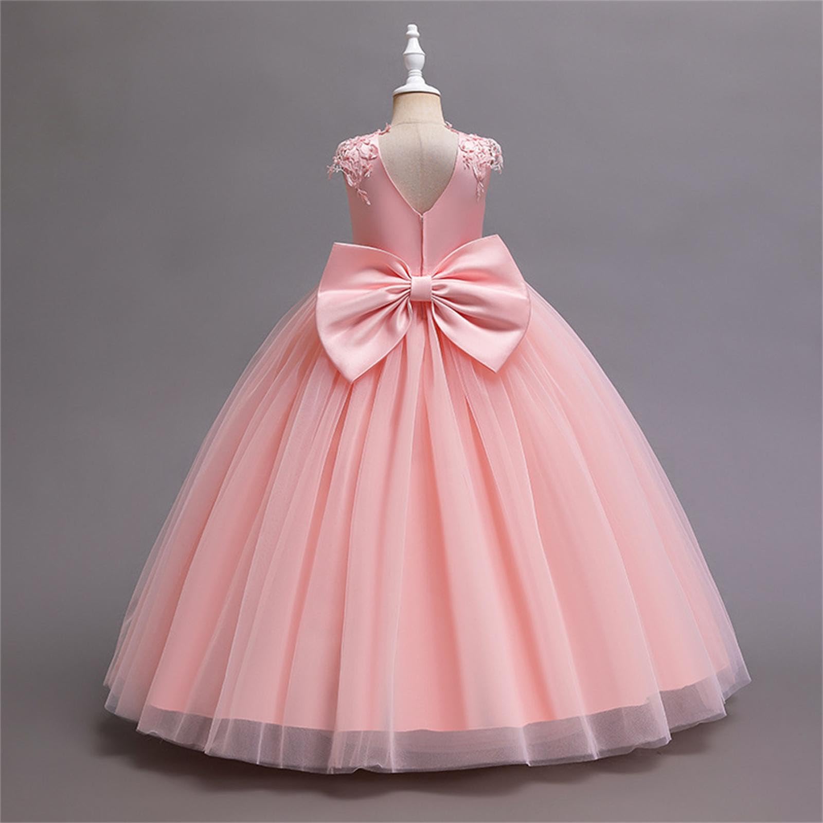 Vestito Primavera Estate per Bambini Nuova Principessa Bouffant Modello Sfilata Partito Abito Elegante Ragazza cerimonia Matrimonio pezzo Unico Confortevole