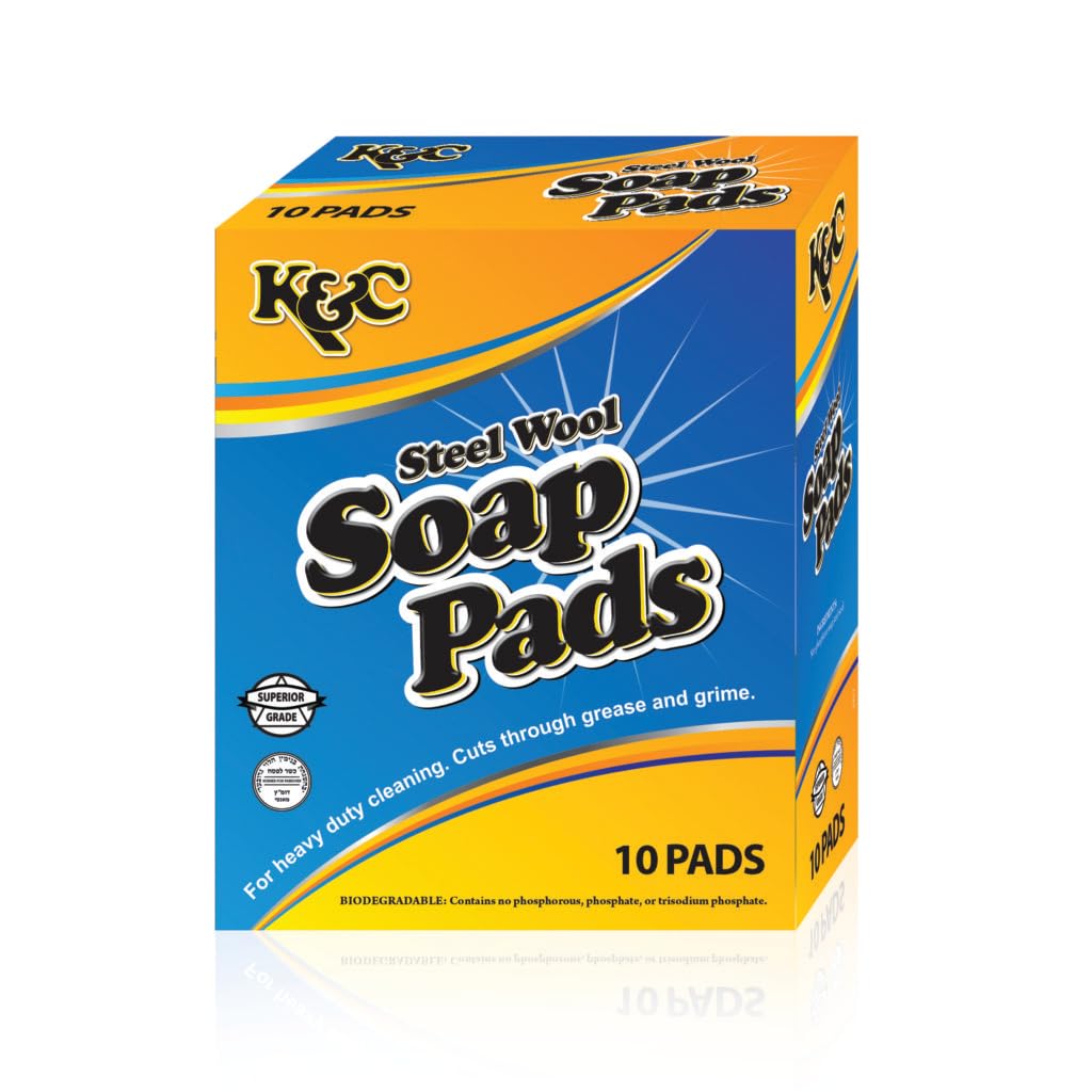Steel Wool Soap Pads, Case of 240 (24 Packs x 10)