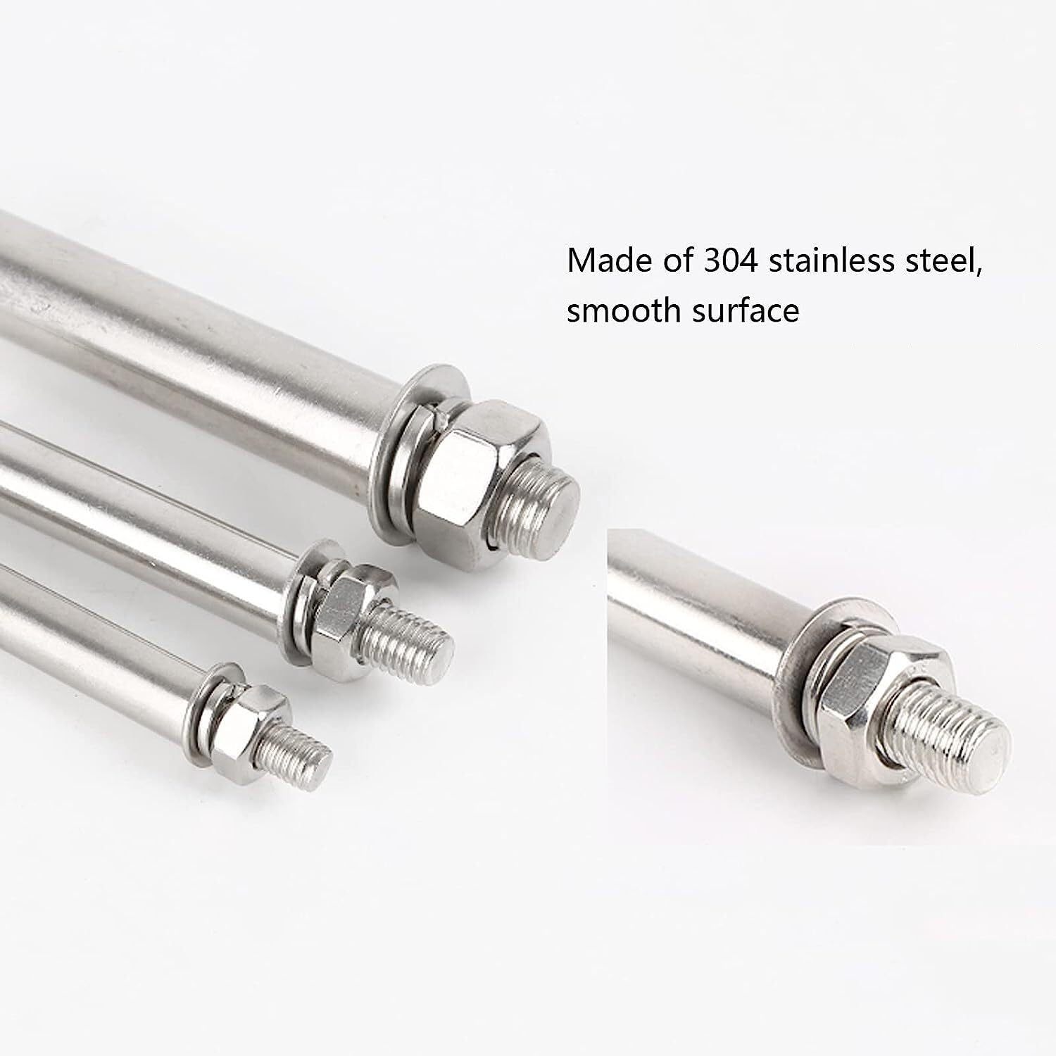 12 Bulloni Di Espansione M8 X 50mm - Acciaio Inox 304 - Per Mura, Cemento, Cartongesso - Per Condizionatori, Recinzioni - Foto 2