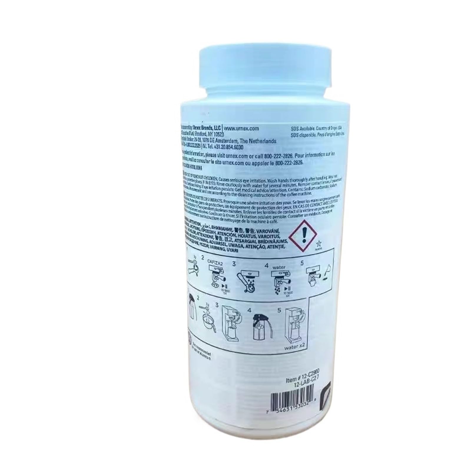 Polvere Detergente 900 G/lattina, Compatibile Con URNEX, Detersivo In Polvere Disincrostante For Testa Di Erogazione Della Macchina Da Caffè