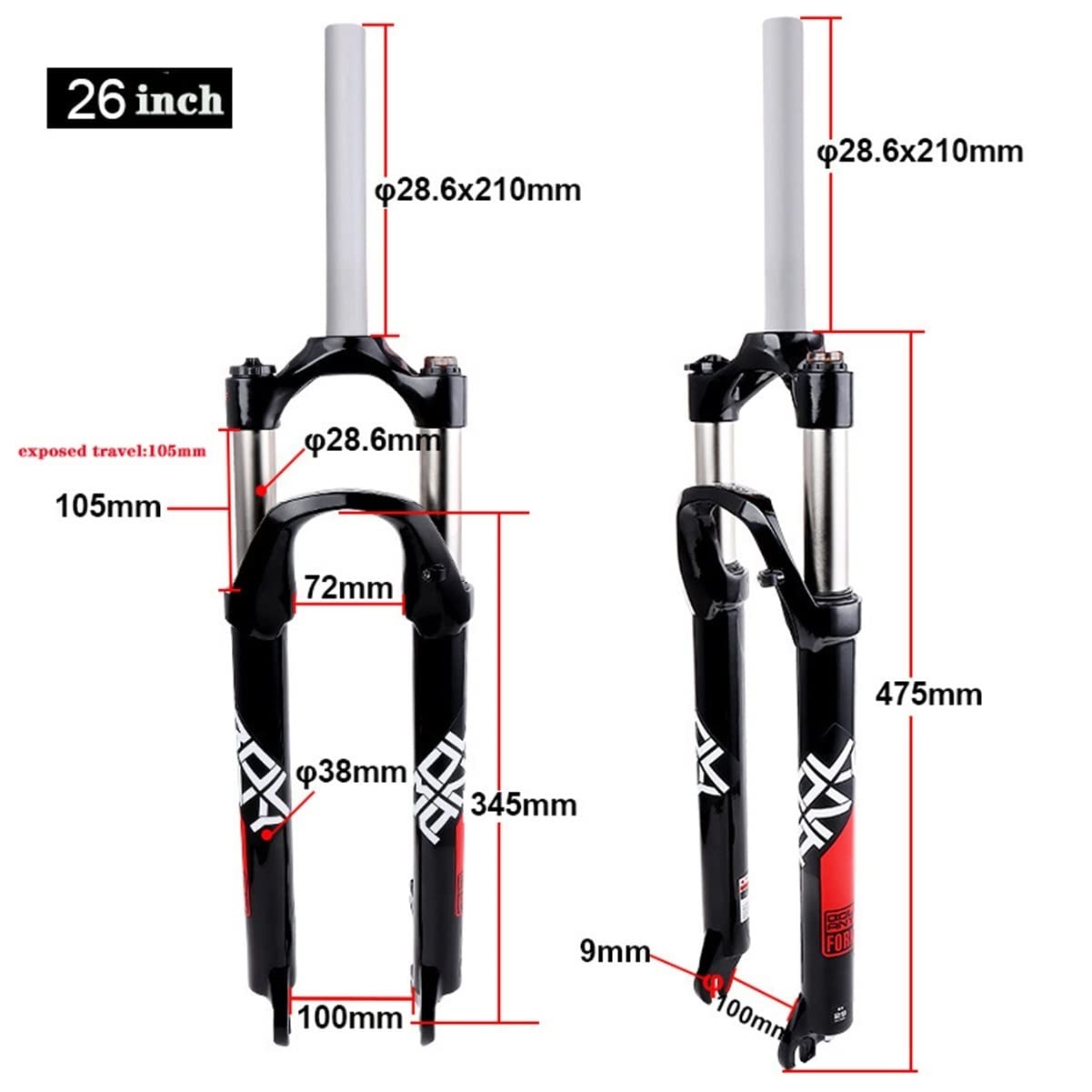 MTB エアサスペンションフォーク29インチ Amazon.co.jp: マウンテンバイク サスペンション フォーク 26