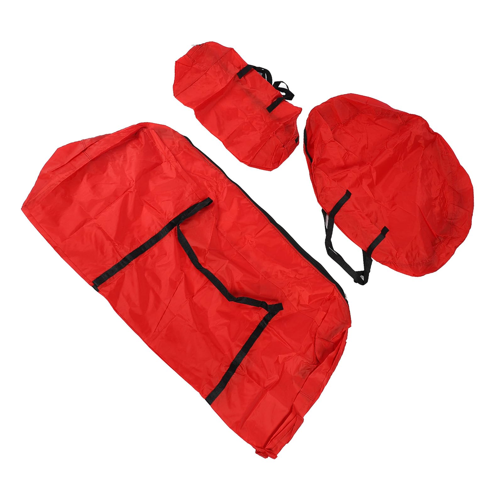 Borsa Portaoggetti per Albero di Natale, Grande capacità, Impermeabile, Facile da Usare, per Decorazioni Natalizie, in Tessuto Oxford, Set da Tre (Rosso)