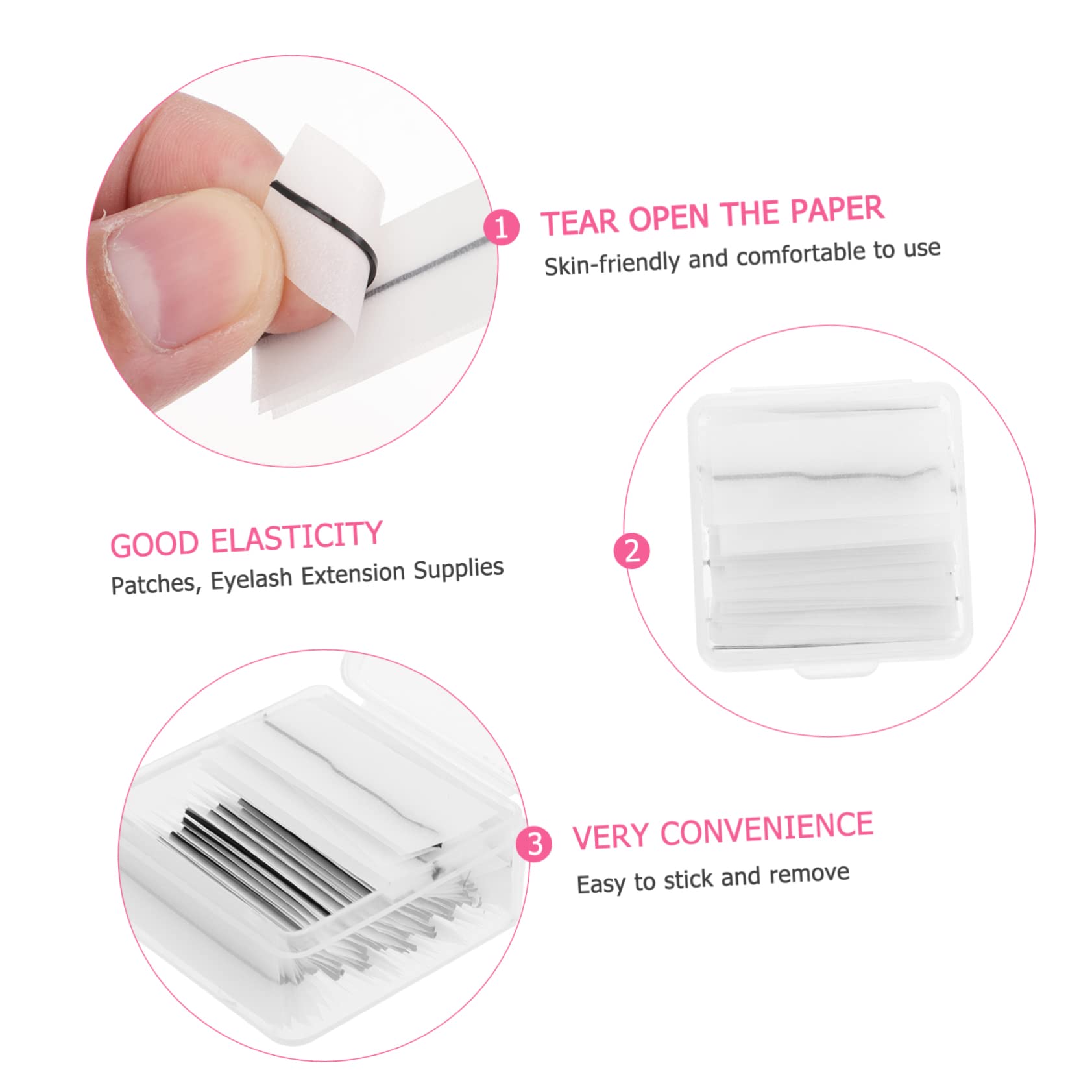 PACKOVE 102Pcs Self Adhesive Eyelash Extension Paster Needed Eyelash Sticker for Easy Application Lash Sticker for and Reliable Use