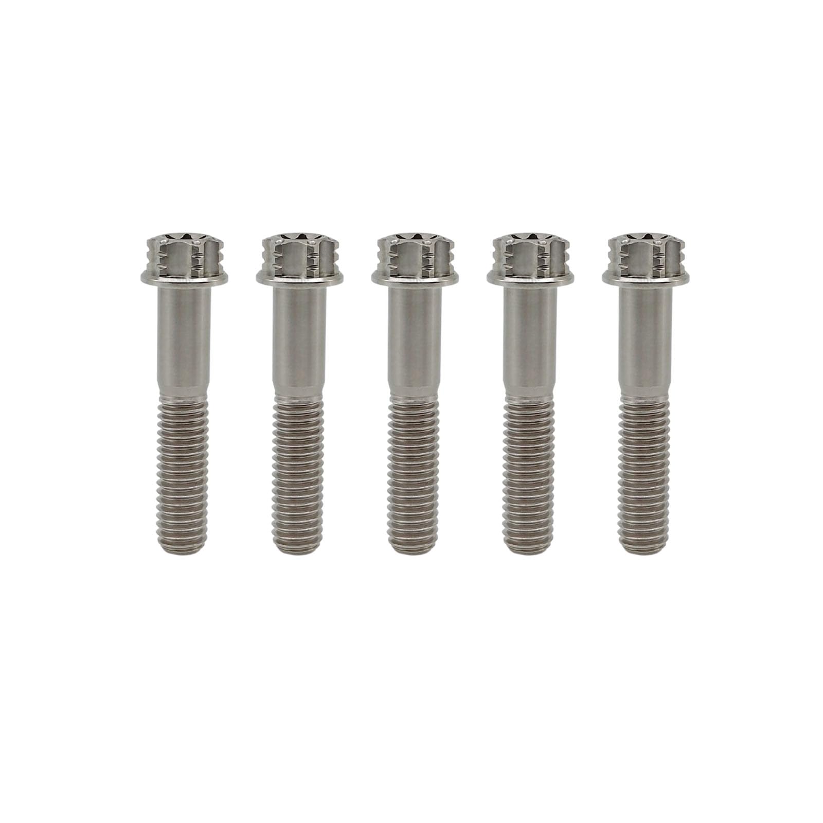 RISON Titanium Bolts M6*1.0 * 30 Torx Titanium Bolts for Motorcycles Hex Head Dual Drive Original Titanium Flange Bolt Pack of 5 — image 1