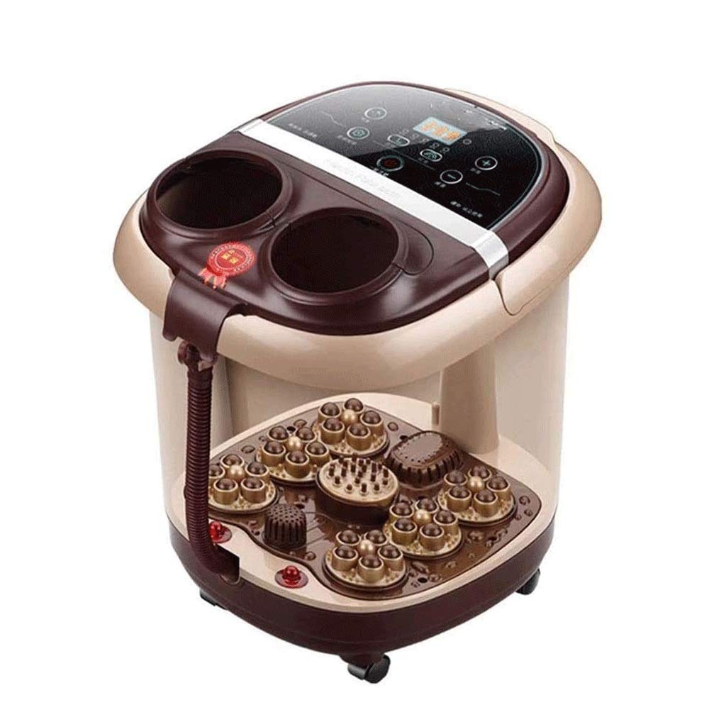 Masajeador de Baño de Spa para Pies con Burbujas Automáticas de Calor, Puntos de Masaje con Rodillo Shiatsu de Pedicura, Ahorro de Energía de Conversión de Frecuencia, Temperatura de Tiempo Ajustable,