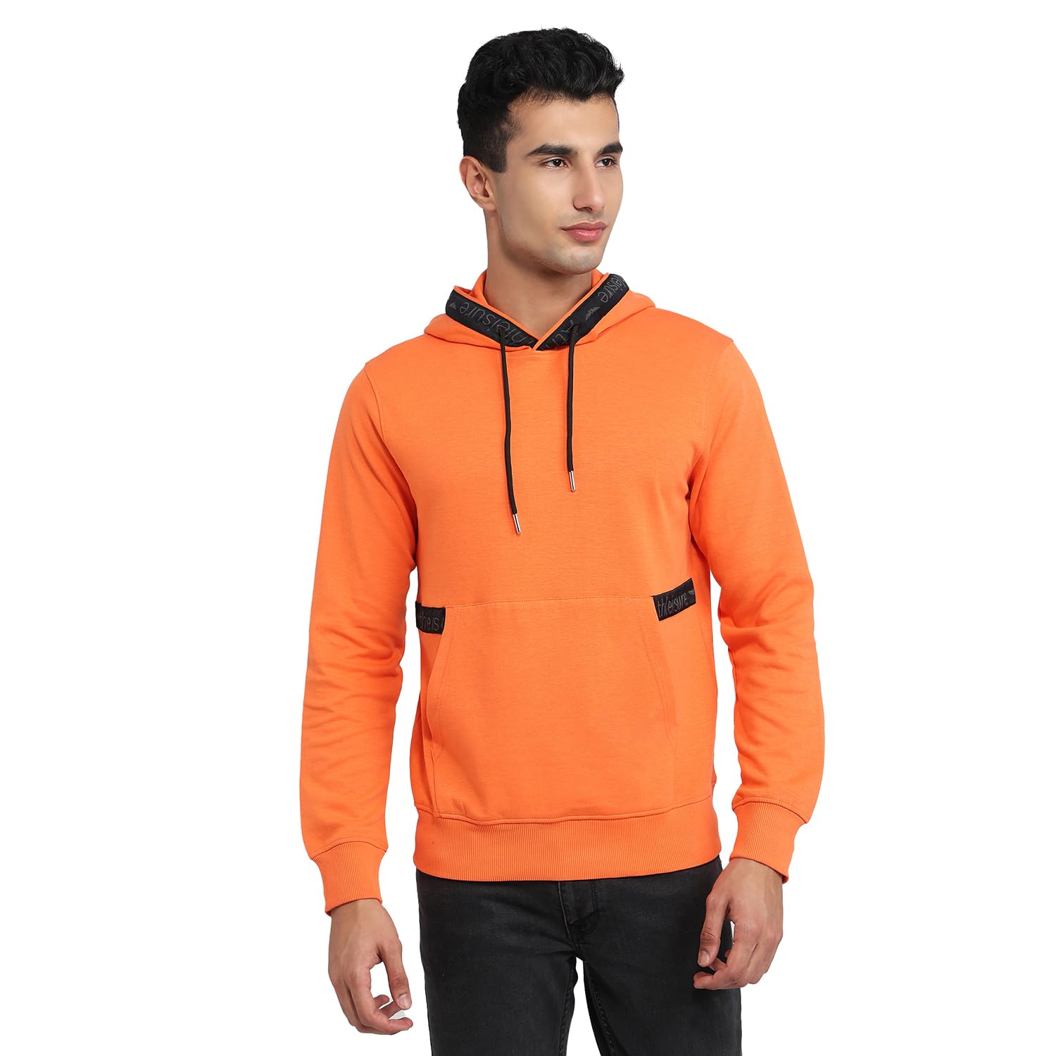 park avenue Men Slim Fit Solid Pattern Cotton Polyester Blend Full Sleeve Hooded Casual Sweatshirt-picture-38