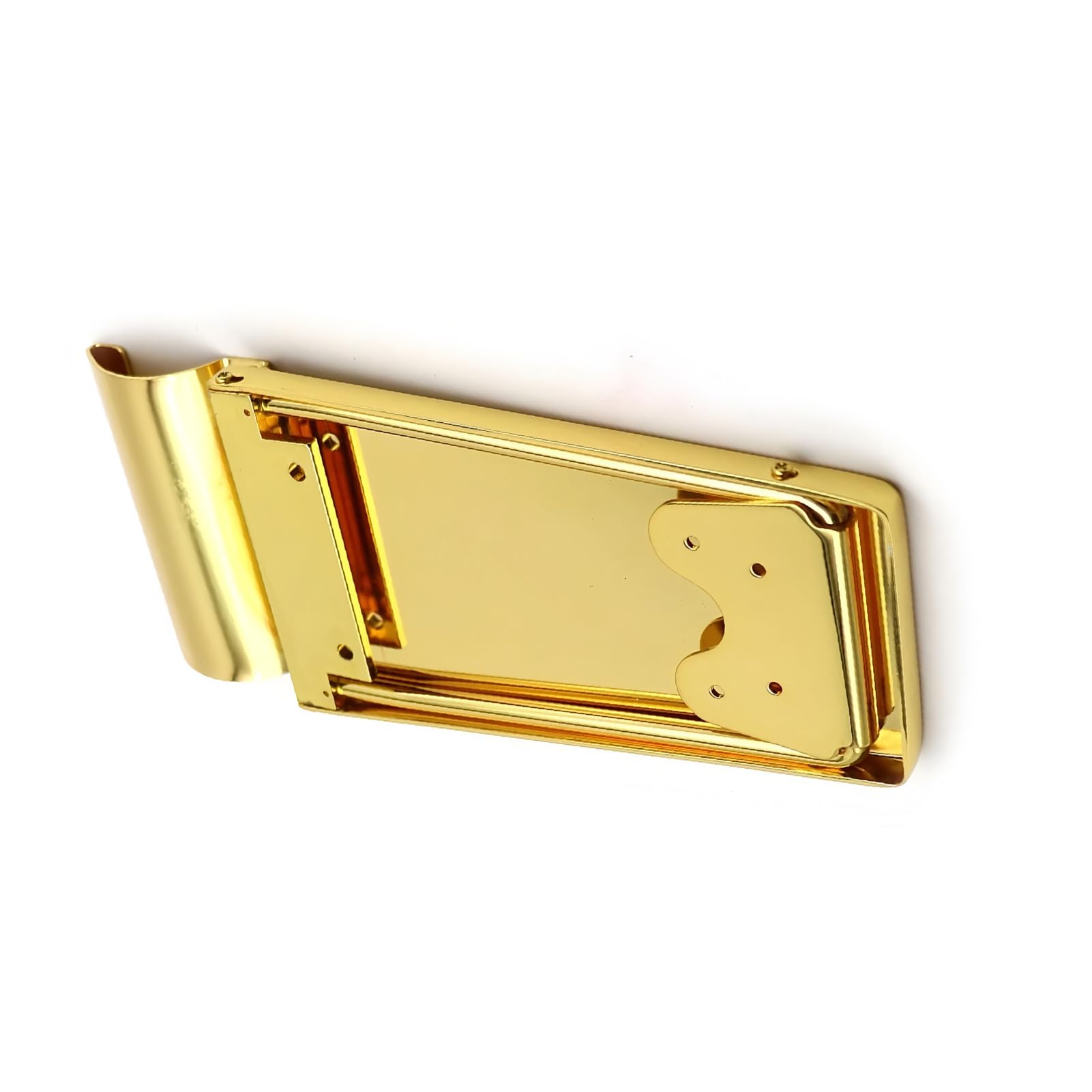 Puente Vibrato para Guitarra, Cordal de Trémolo de Latón Macizo, Puente de Guitarra Eléctrica con Mecanismo de Bloqueo Brazo de Trémolo para Guitarras ES SG Firebird Flying V (GOLD)