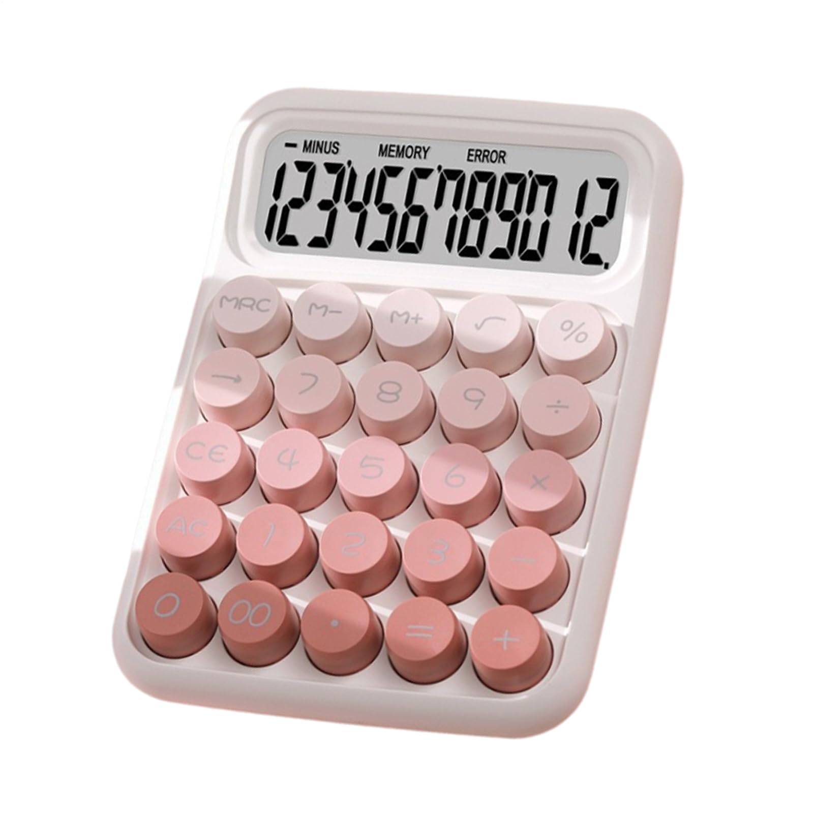 Calcolatrici scolastiche, grande display a pulsante per la precisione con supporto, materiale ABS con tasti tattili, dispositivo portatile da scrivania per bambini, ufficio, scuola