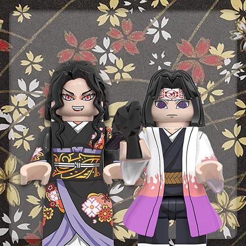 Miniatura 3 de Tanjiro Outfit 8 piezas de juguetes de anime, figuras de acción, bloques de construcción para niños o fanáticos del anime coleccionistas (color -A1)