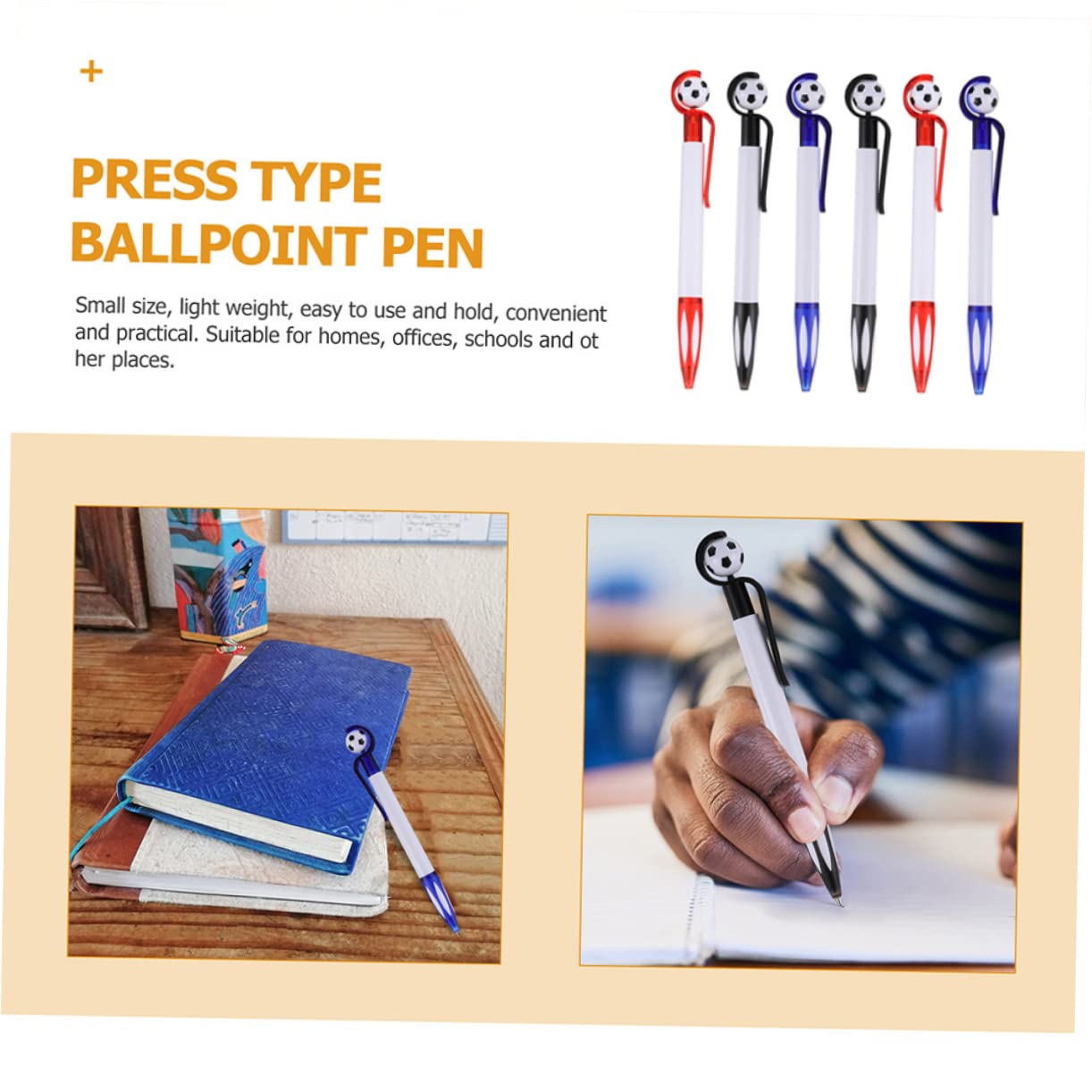 3 Set Pallone Calcio Gadget Per Cancelleria Scolastica Scrittura E Per Studenti 9 Pezzi*3