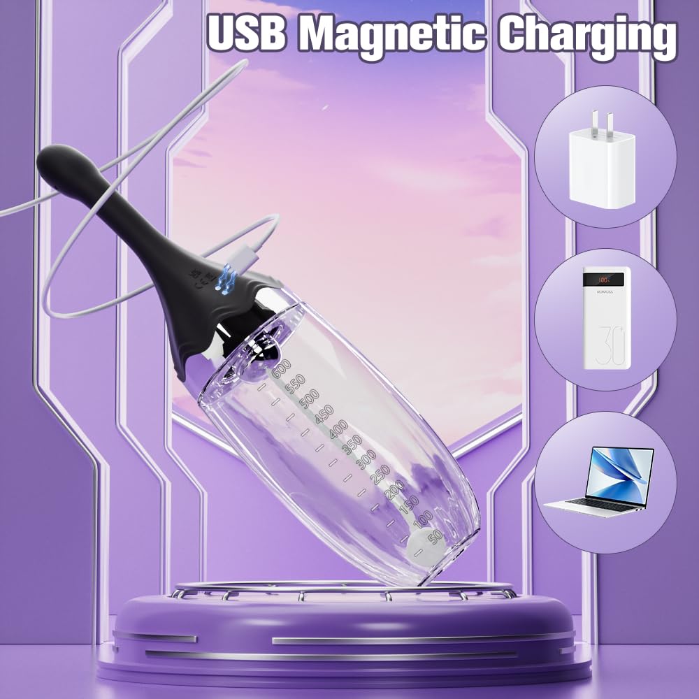 Ducha anal Pera de enema automática-Enemas eléctricos de 20 oz para limpieza de colon para mujeres con 3 velocidades y 5 boquillas,Duchas de silicona para hombres Limpiador anal
