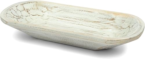 Tazón de masa para decoración - Tazón de masa de madera - Cuencos de madera para decoración - Tazón de madera decorativo - Cuencos grandes de madera