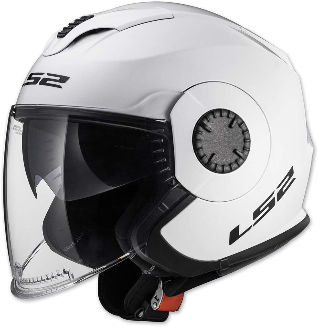 Helmets Unisex-Adult Solid Helmet with Shield (White, Medium)