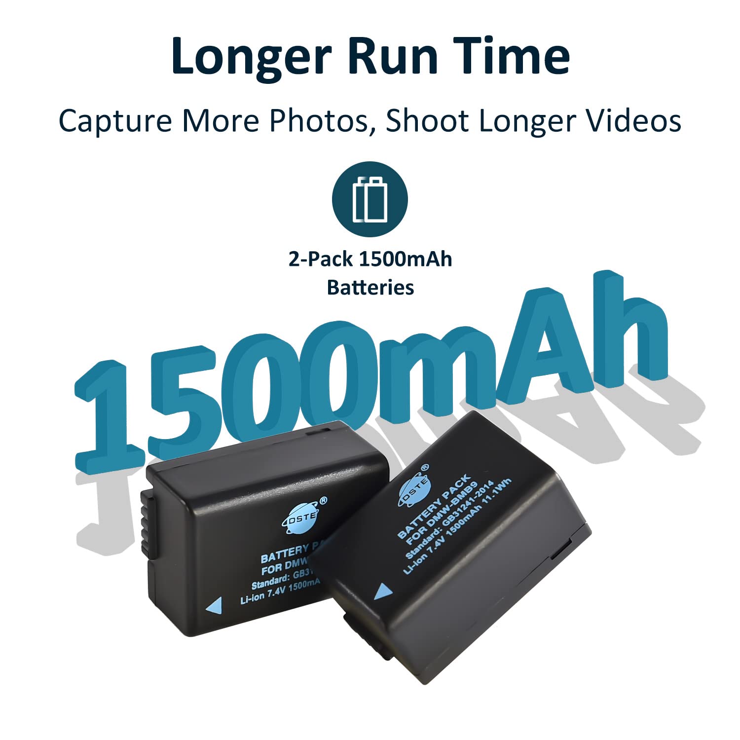 BM Premium DMW-BMB9 Battery Charger For Panasonic Lumix DC-FZ80, DC-FZ80D, DMC-FZ40K, DMC-FZ45K, DMC-FZ47K, DMC-FZ48K, DMC-FZ60, DMC -FZ70, DMC-FZ100, DMC-FZ150 Cameras