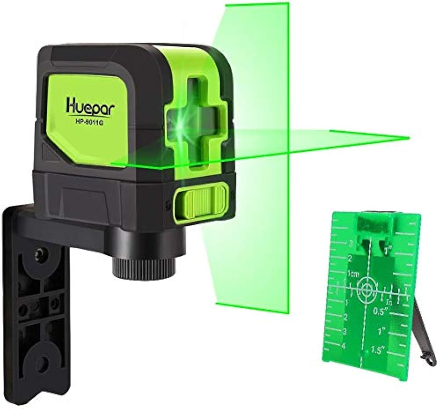 Sponsored Ad – Huepar Green Beam Laser Level for DIYers M-9011G Mute Self Leveling Horizontal and Vertical Cross Green Laser Lines, Including Magnetic Pivoting Base, Laser Target, and 2*AA Batteries