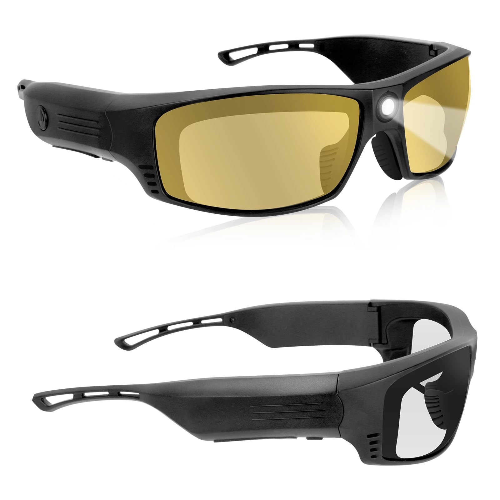 ViView Tinted Safety Glasses for Men and Women with Rechargeable LED Lights-High Lumens 13 Hours Runtime ANSI Z87.1 TR90 Frame Strap＆2 Lens Included