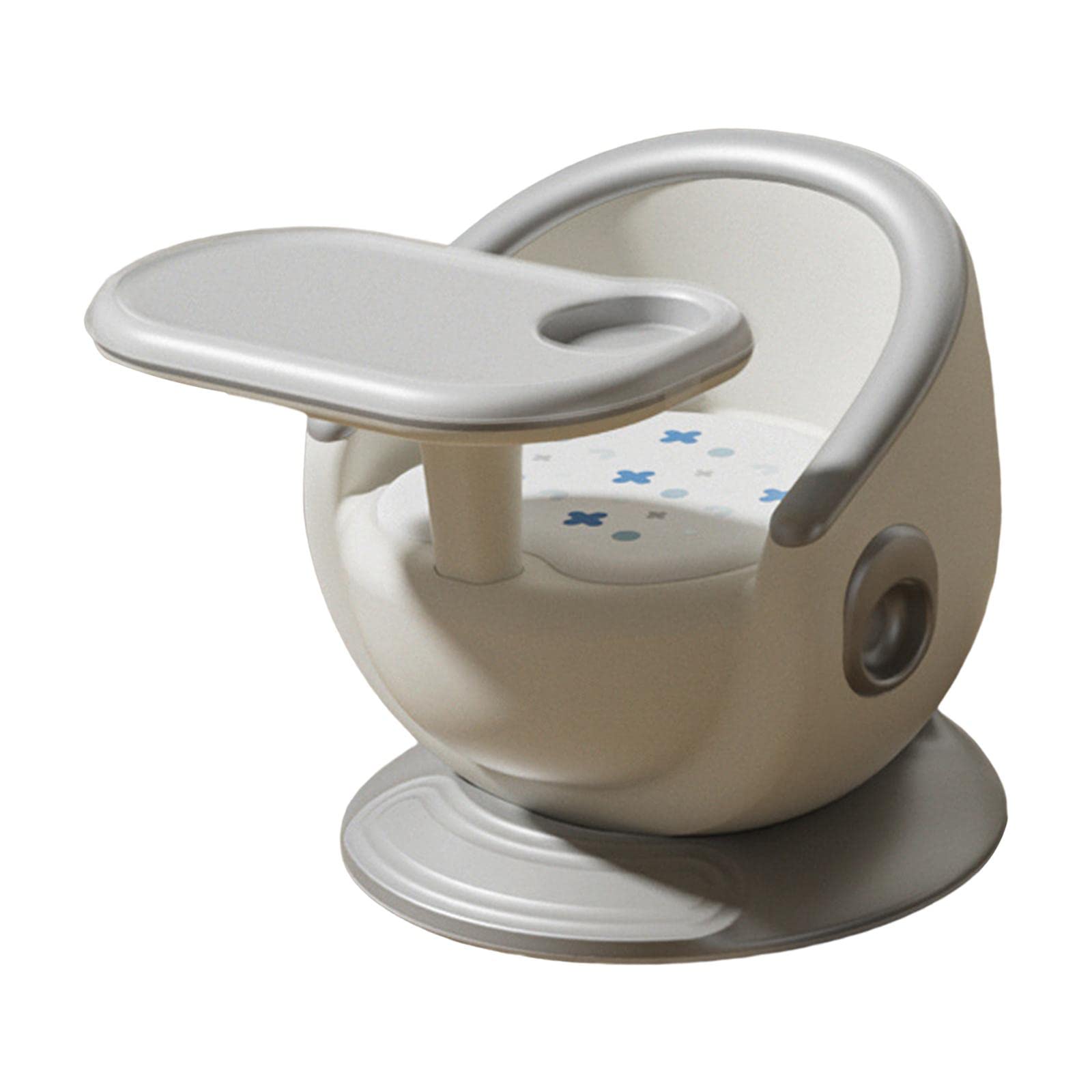 Merishopp Toddlers Dining Seat Stool Portable Booster Seat for Infants Kids Girls Silver-image-30