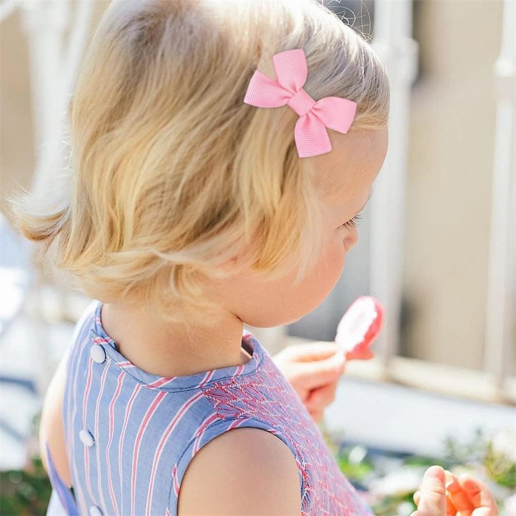 VNEWSCHI Baby Girls Hair Clips - 20 Pcs Mini Bows & Alligator Clips - Multicolor - Unisex - Size: 1.97 Inch/5CM - Pack of 1 - Image 3