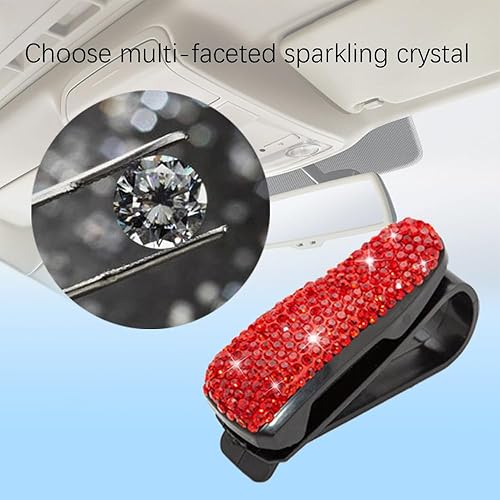 Miniatura 3 de Zufoty 2 soportes para lentes para visera solar de automóvil, soporte para lentes de sol para automóvil, soporte para lentes de sol de automóvil,