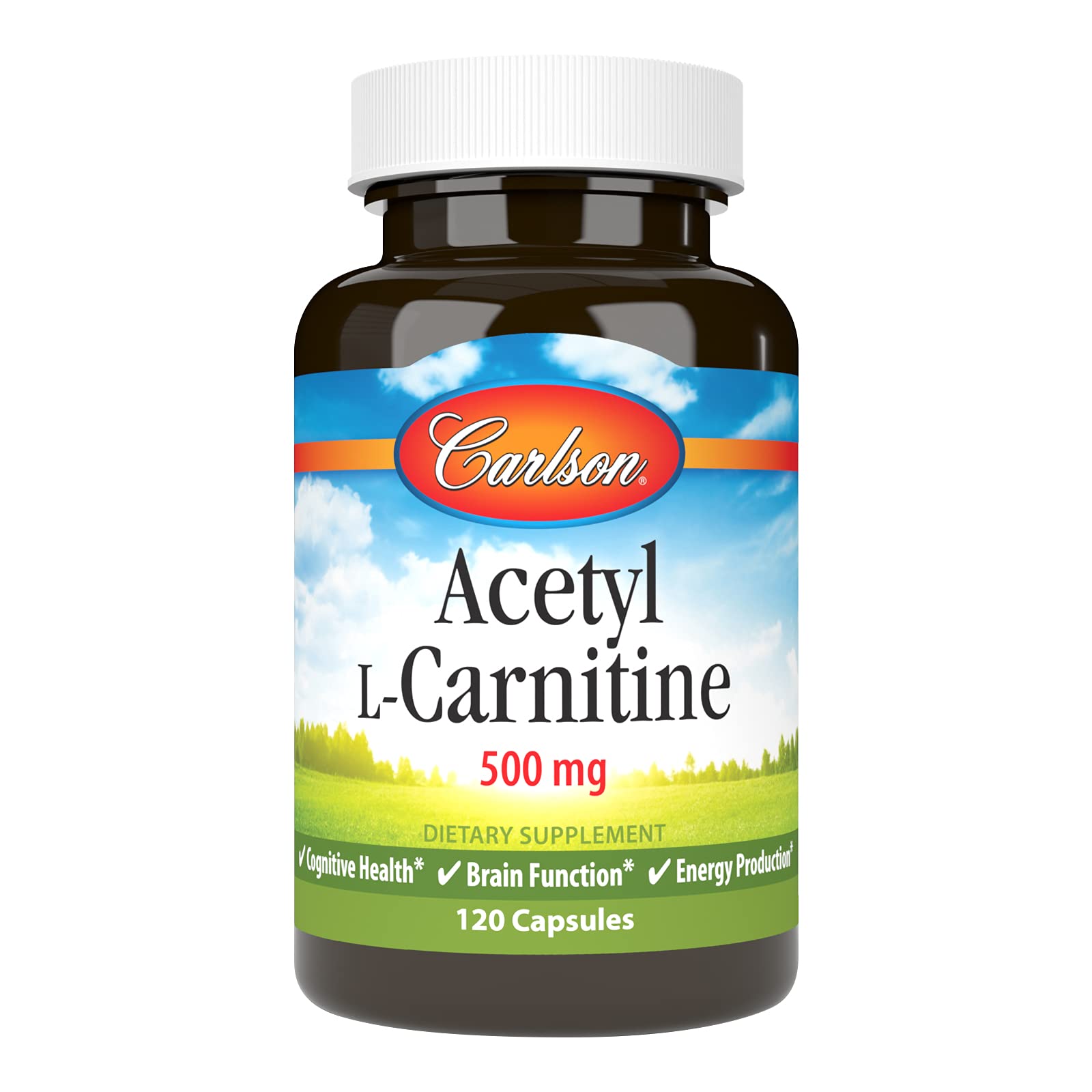 Carlson Labs Acetyl L-Carnitine, 500mg, 120 Capsules