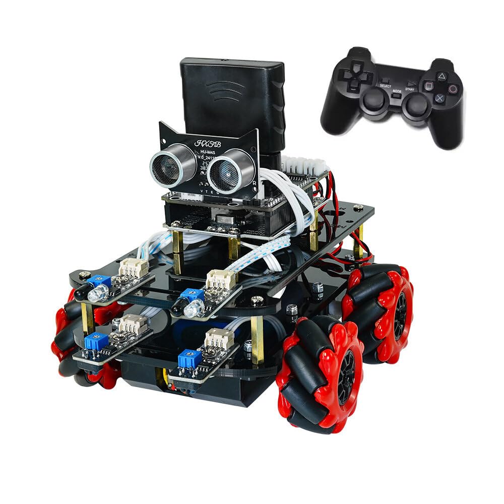 VIDOO Podwozie Inteligentnego Samochodu 4WD Koło Mecanum Zestaw DIY Śledzenie Wielokierunkowy Robot z Napędem na Cztery Koła Zdalnie Sterowany