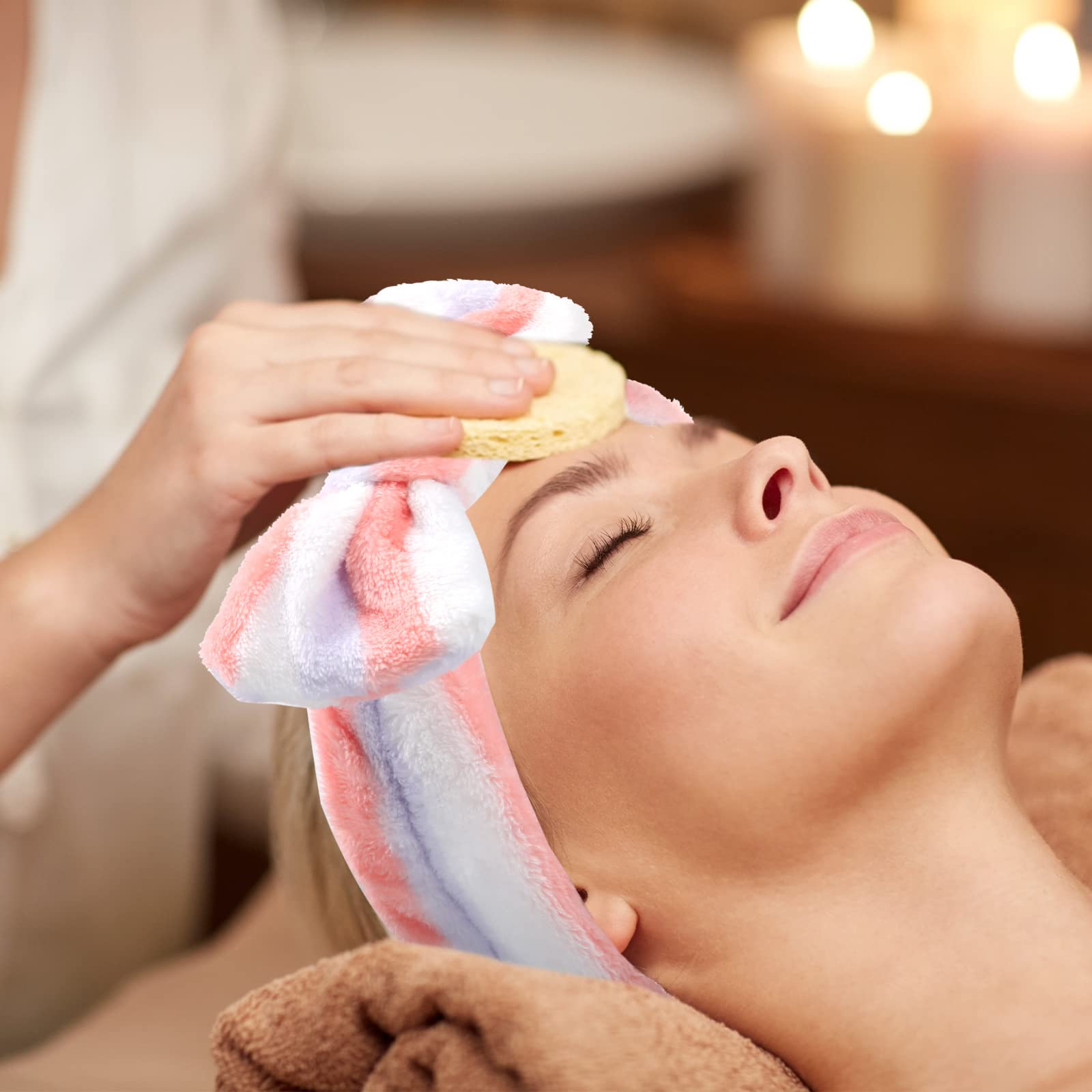 Giegxin 48 fasce per capelli con fiocco, fascia per capelli per il trucco del viso e per il trucco del viso e della peluche, per donne che lavano il viso, la pulizia della doccia, 24 stili