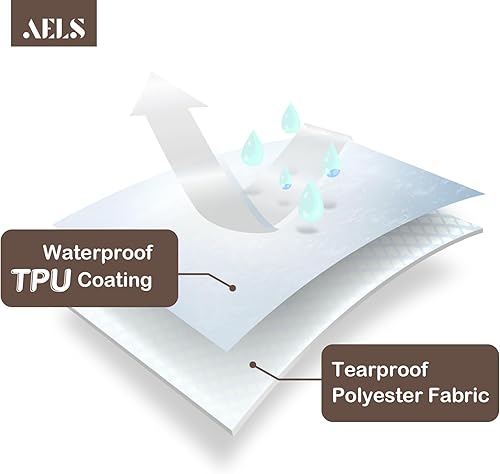 Miniatura 2 de AELS Mantel de tela con revestimiento de vinilo de 60 x 102 pulgadas, impermeable, a prueba de aceite, resistente a las manchas, lavable, impreso,