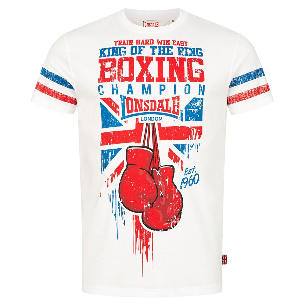 Lonsdale London CRUGMEER Männer T-Shirt weiß Basics, Casual Wear, Streetwear