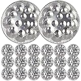 Homoyoyo Lot de 20 Plateaux à Escargots en Aluminium à Haute Température Assiette Compa...