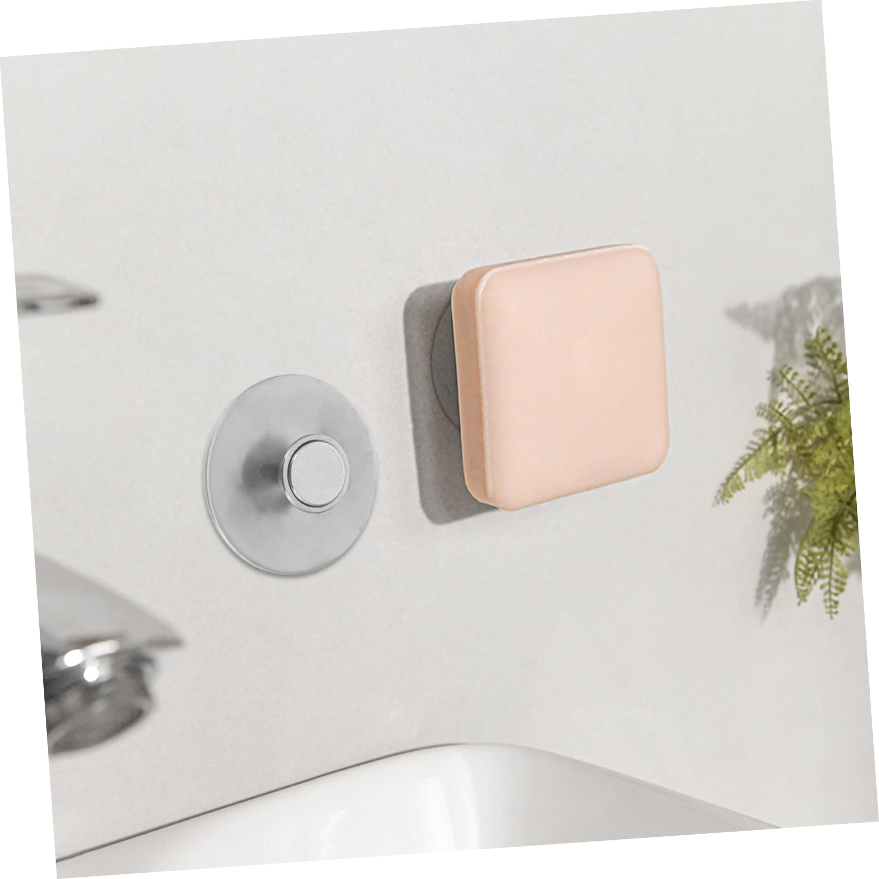 Housoutil Portasapone Magnetico Da Parete 5 Pezzi Elegante Antiruggine Perfetto Per Cucina E Bagno